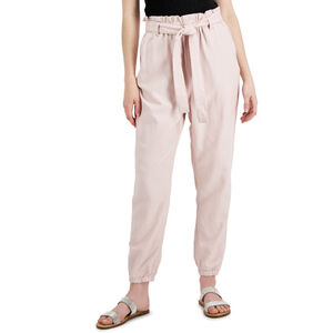 Tinseltown Juniors' Size 3 Pink Paperbag Belted Waist Pants NWT